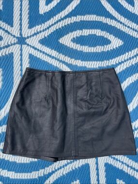 Black Leather Mini Skirt